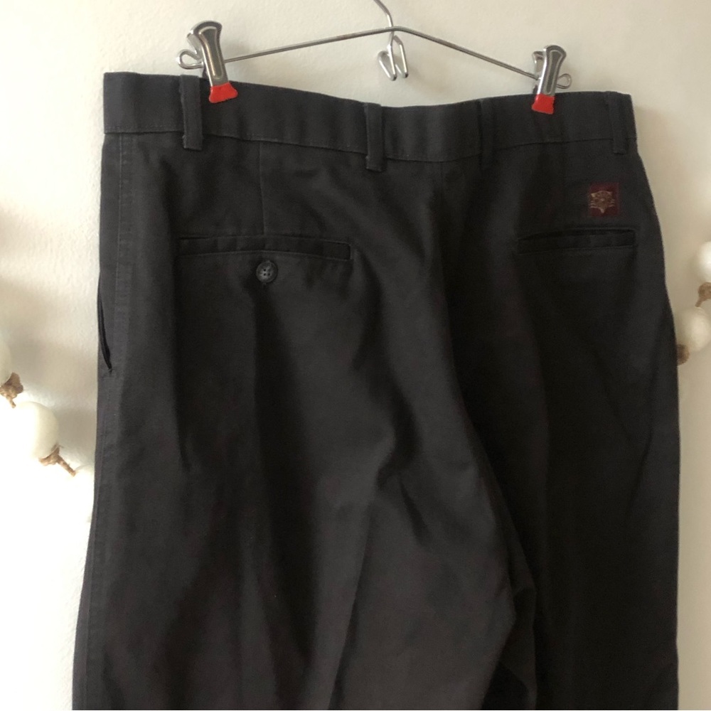 Haggar Casuals Black Plants 38 X 32 No Iron Cotton Pants - Picture 4 of 9